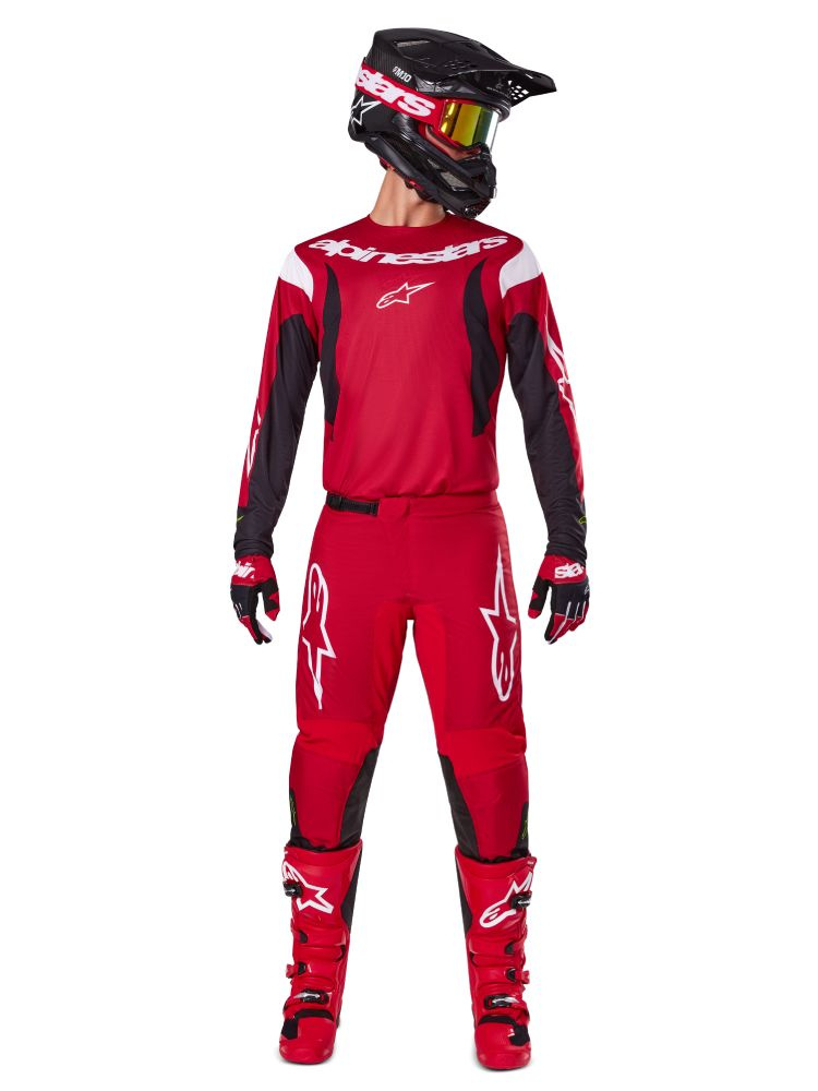 Spodnie cross Alpinestars MX Fluid Haul czarno-czerwone