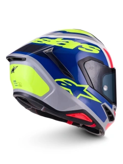 Kask integralny Alpinestars S-R7 Lumen srebrno-niebiesko-fluo