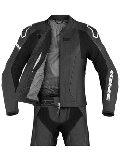 Kombinezon motocyklowy dwuczęściowy Spidi Laser Touring czarno-biały