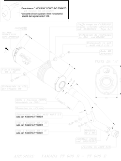 Tłumik LeoVince X3 [Slip-On, Aluminium] do Yamaha TT 600 R [98-05], TTE 600 [94-02]