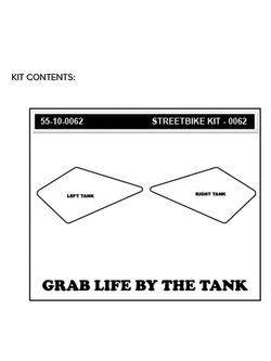 Pady boczne na zbiornik paliwa Stompgrip Street Bike Volcano BMW F 800 GT (13-18)/ R 1200 GS (13-16), KTM ADV 950 (03-06)/ 990 ADV (06-13) przezroczyste