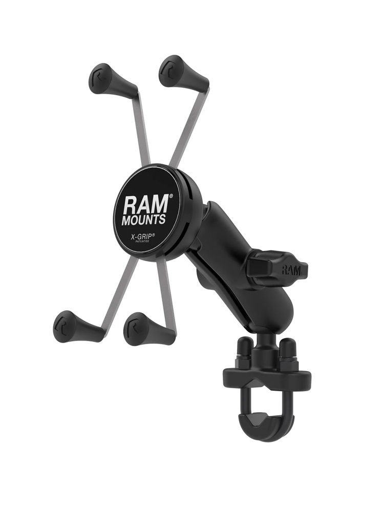 Uniwersalny uchwyt RAM X-Grip IV do dużych smartfonów montowany do ramy kierownicy