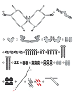 Stelaż kufrów bocznych Monokey Cam-Side Kappa KL One-Fit Moto Guzzi V85 TT (19-23)