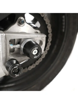 Slidery wahacza R&G Racing Aprilia Tuono V4 1100/ Factory (25-) z rolkami APEX Cotton Reels czarne