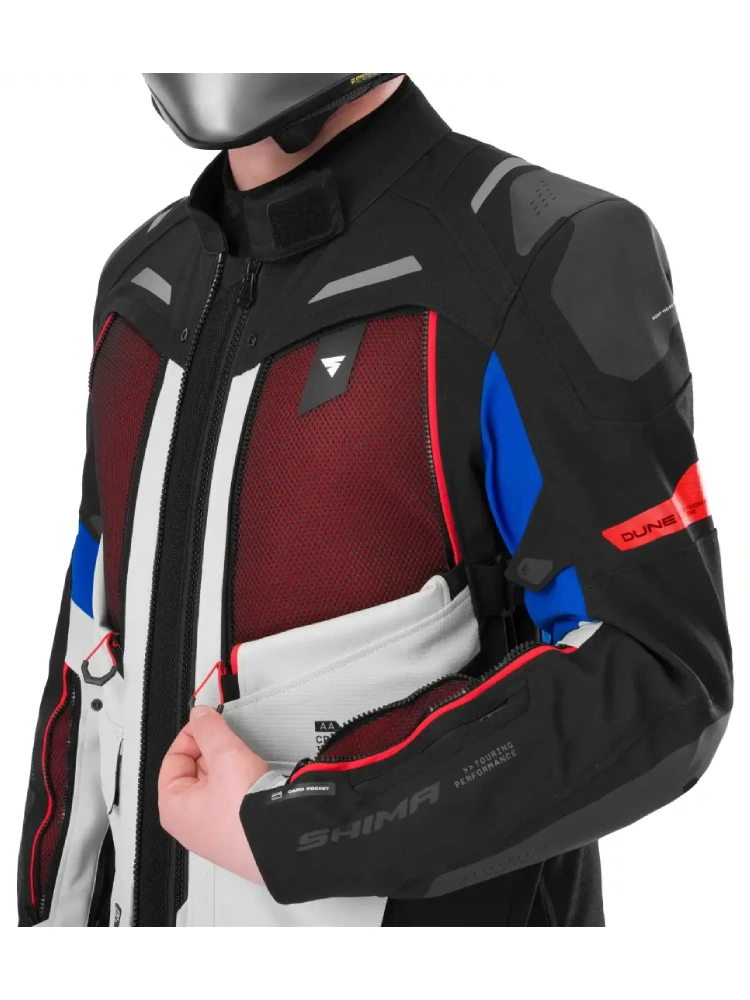 Kurtka motocyklowa tekstylna Shima Dune 2.0 G2 czarno-biało-niebieska