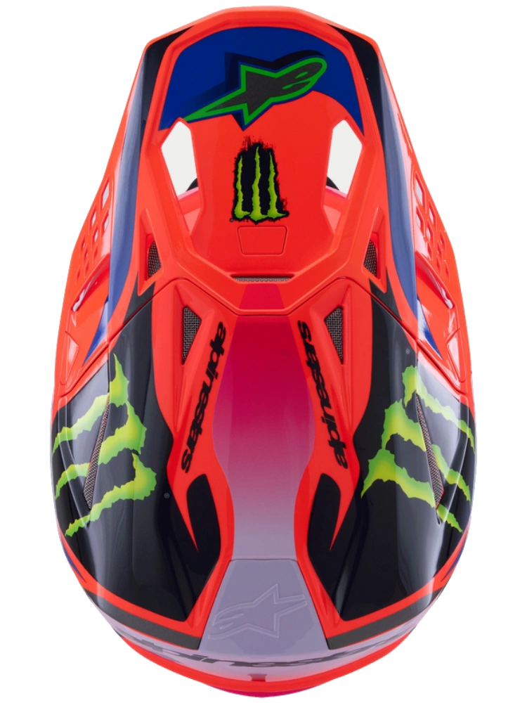 Kask enduro Alpinestars MX Supertech M10 Deegan pomarańczowo-różowo-fioletowy