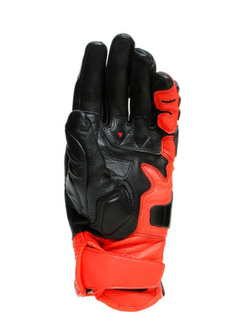 Skórzane rękawice motocyklowe Dainese 4 Stroke 2 czarno-fluo czerwone
