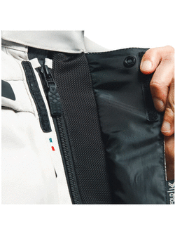 Kurtka motocyklowa tekstylna Dainese Splugen 3L D-Dry biało-czarna