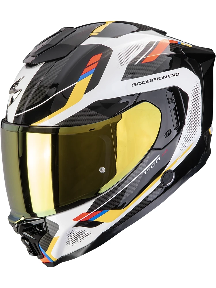Kask integralny Scorpion EXO-1500 AIR Sleek biało-niebiesko-żółty