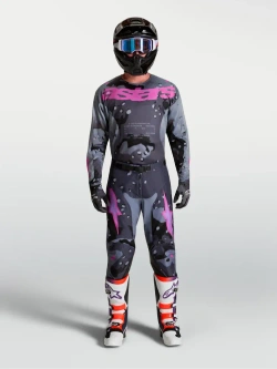 Spodnie cross Alpinestars MX Racer Lone szaro-fioletowe