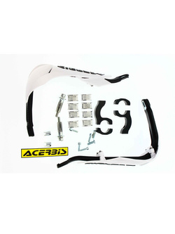 Handbary uniwersalne Acerbis X-Factor z aluminowym rdzeniem czarno-białe [mocowanie w zestawie]