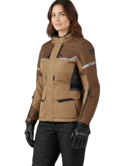 Kurtka motocyklowa damska tekstylna REV’IT! Outback 4 H2O brązowa