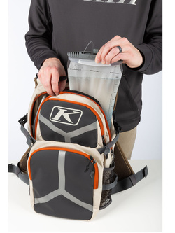 Plecak motocyklowy Klim Arsenal 15 brązowo-pomarańczowy