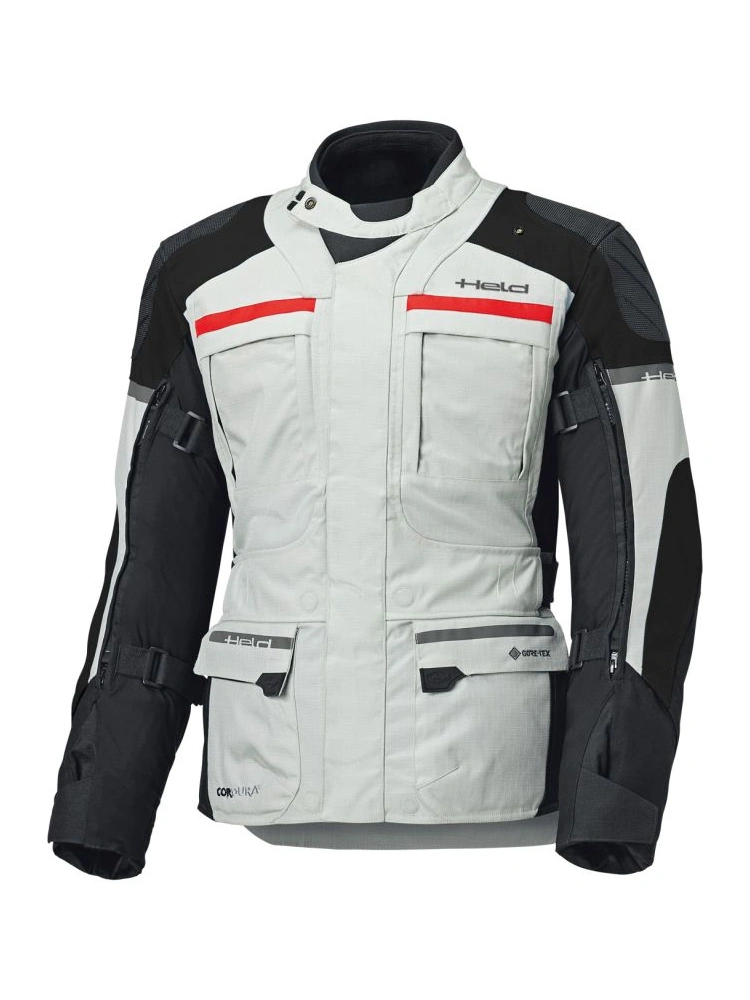 Kurtka motocyklowa tekstylna Held Carese 3 szaro-czarna
