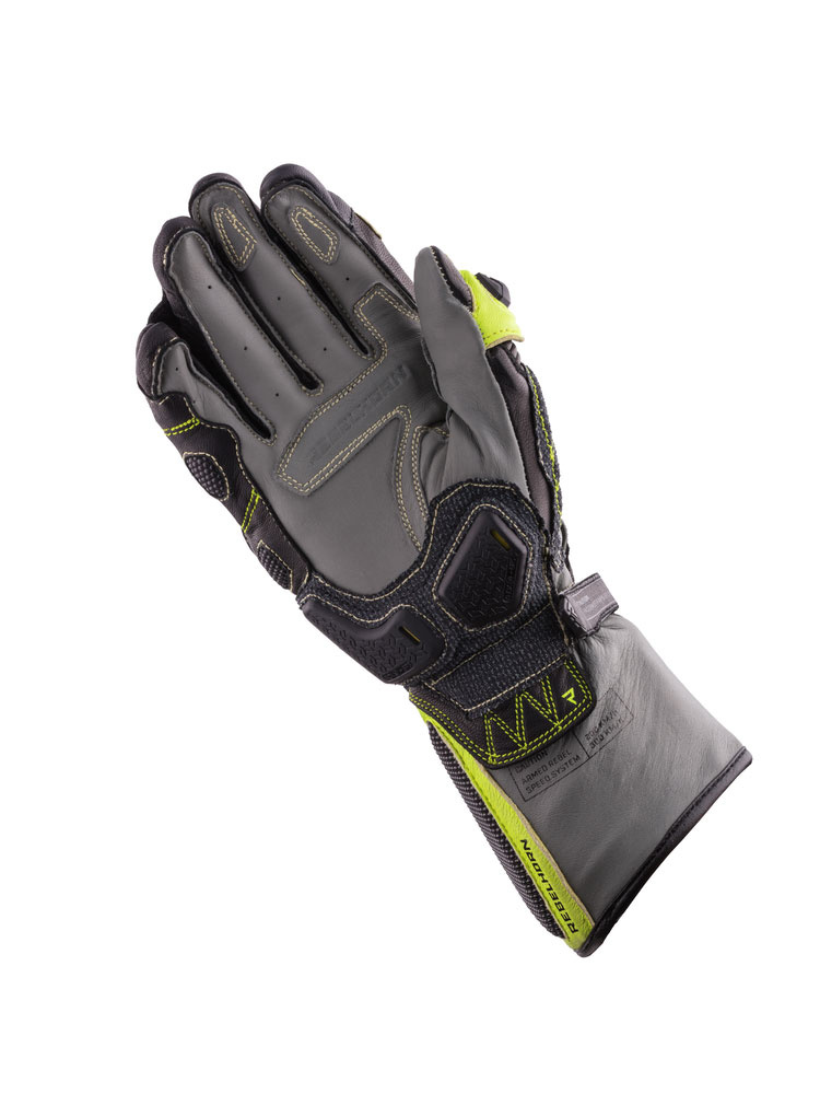 Rękawice motocyklowe Rebelhorn Rebel czarno-fluo żółte