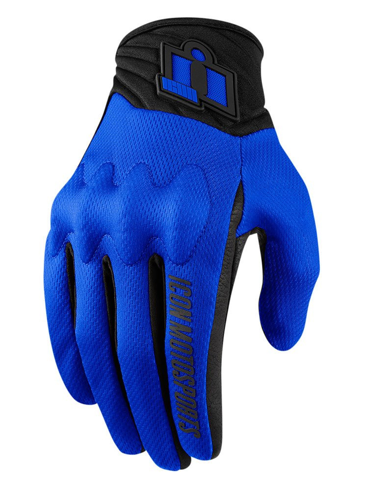 Rękawice motocyklowe Icon Anthem 2 niebieskie