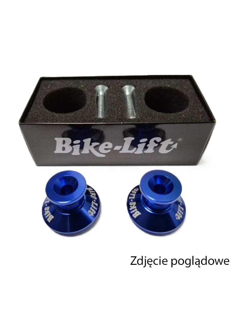 Rolki wahacza do stojaków motocyklowych Bike Lift M6 niebieskie