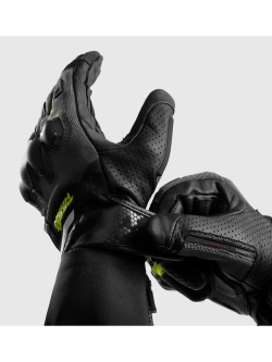Rękawice motocyklowe Rebelhorn Defender czarno-szare-fluo