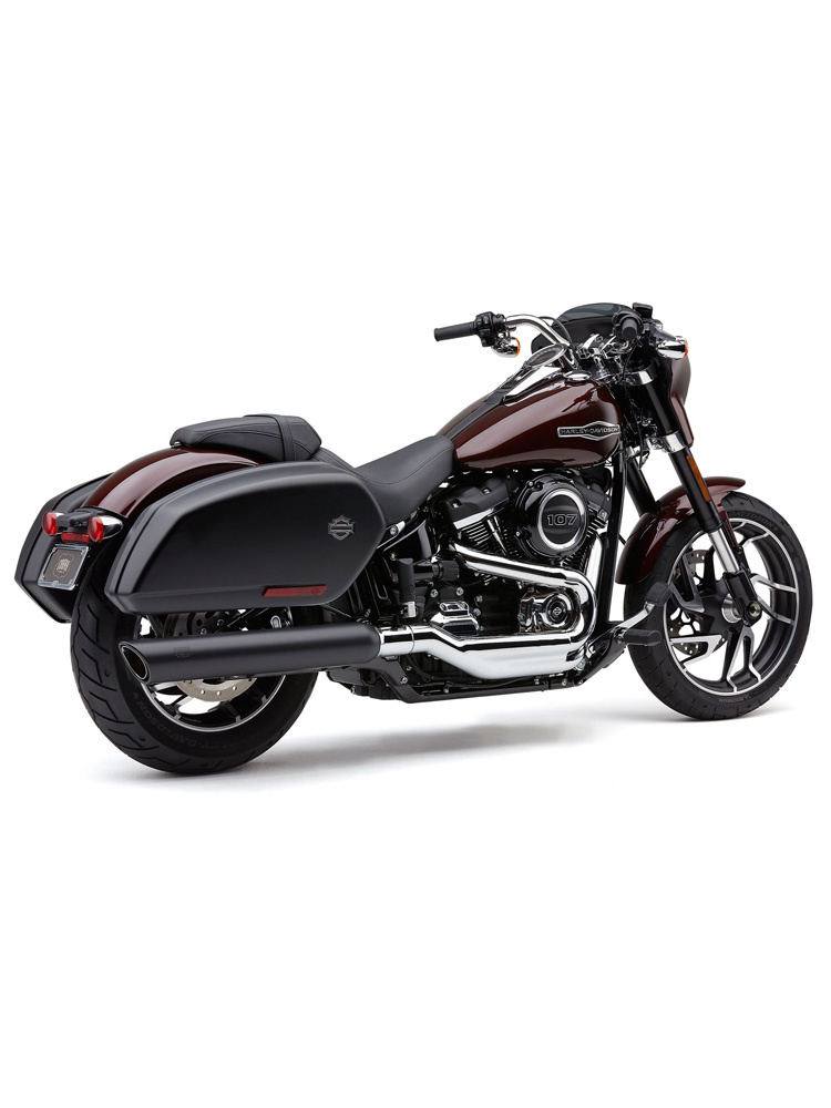 Tłumik motocyklowy Cobra 909 Twins Slip-On do modeli Harley Davidson Softail Sport Glide (18-20) czarny