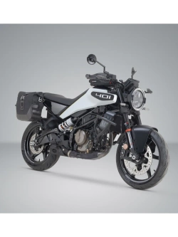 Zestaw sakw bocznych Legend Gear LC2 ze stelażami SW-Motech Husqvarna Svartpilen (23-)/ Vitpilen 401 (23-25) czarno-brązowe [poj.: 2 x 13,5 L]