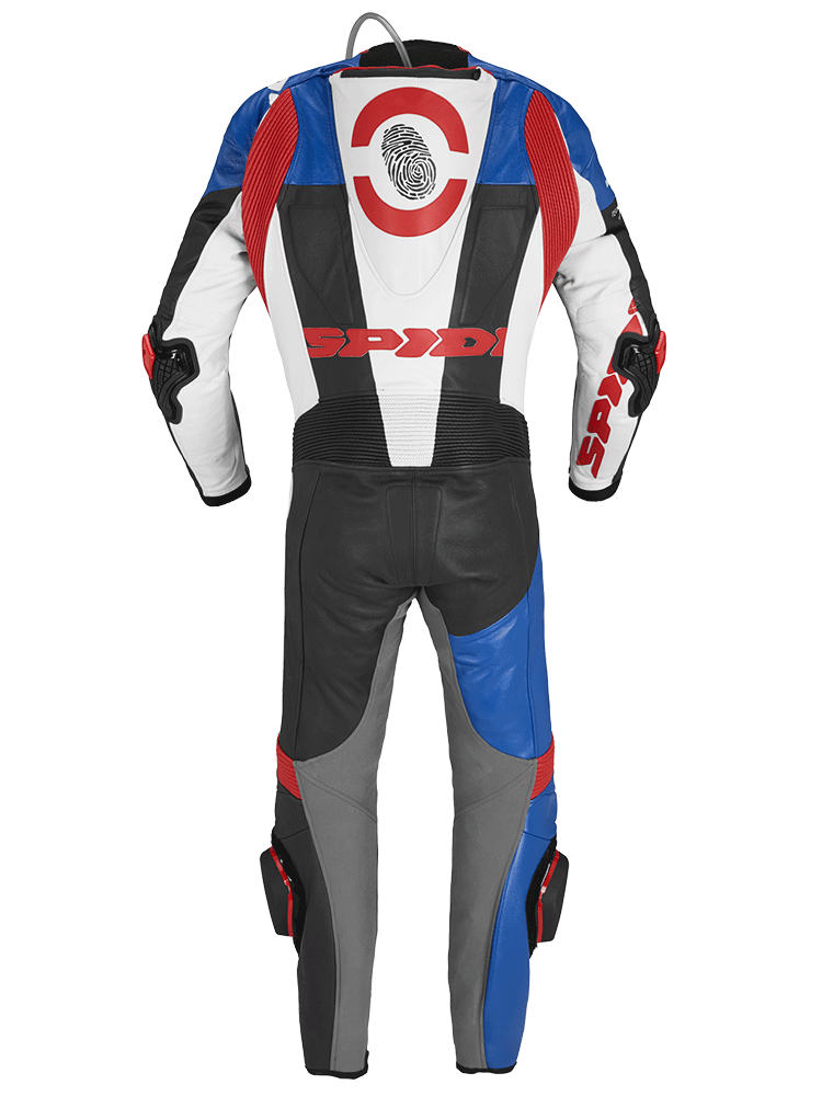 Kombinezon motocyklowy jednoczęściowy Spidi DP-Progressive Pro czarno-czerwono-niebieski