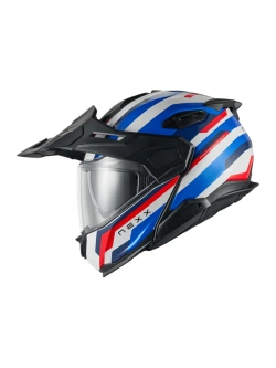 Kask adventure Nexx X.Lifecountry Westbound niebiesko-biało-czerwony matowy