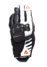 Rękawice motocyklowe damskie Dainese Reacto Carbon Short czarno-biało-czerwone