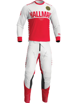 Bluza enduro Thor Hallman Differ Slice biało-czerwona