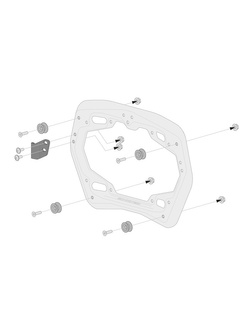 Zestaw: kufry boczne TRAX ADV + stelaże PRO Sw-Motech Honda NC750X/XD (20-) (pojemność: 2 x 37 L) srebrne