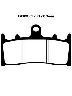 Klocki hamulcowe EBC FA188HH 89 x 53 x 8.3mm NA PRZÓD