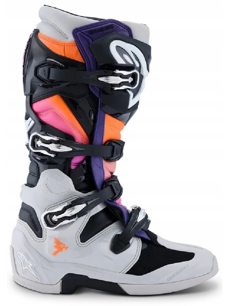 Buty enduro Alpinestars MX Tech 7 szaro-pomarańczowo-czarne