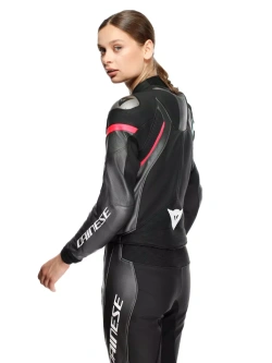 Kombinezon motocyklowy dwuczęściowy damski Dainese Fulminea szaro-czarno-biały