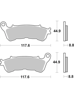 Klocki hamulcowe Brembo LA Honda VFR 1200 XD Crosstourer (12-23)/ XL 1000 V Varadero (99-12) [kpl. na 1 tarczę]