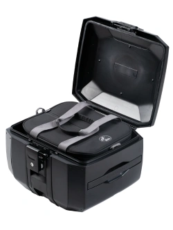 Kufer centralny plastikowy Hepco&Becker Xcore montowany na stelażu Smartrack czarno-srebrny (pojemność: 40 l)