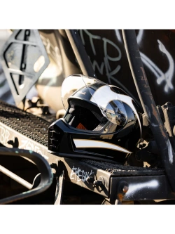 Kask integralny Biltwell Lane Splitter Flames czarno-biały