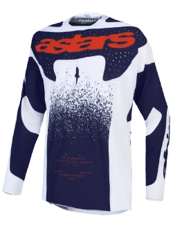 Bluza cross Alpinestars MX Techstar Swan niebiesko-szaro-czerwona