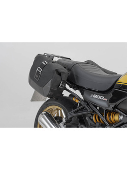 Zestaw: sakwa boczna Legend Gear LC1 + LC2 ze stelażami SW-MOTECH Kawasaki Z 900RS (18-) czarno-brązowe [poj.: 9,8l + 13,5l]