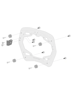 Zestaw: kufry boczne + stelaże Pro TRAX ADV SW-Motech BMW R12 G/ S (24-) czarne [poj.: 37 + 45l]