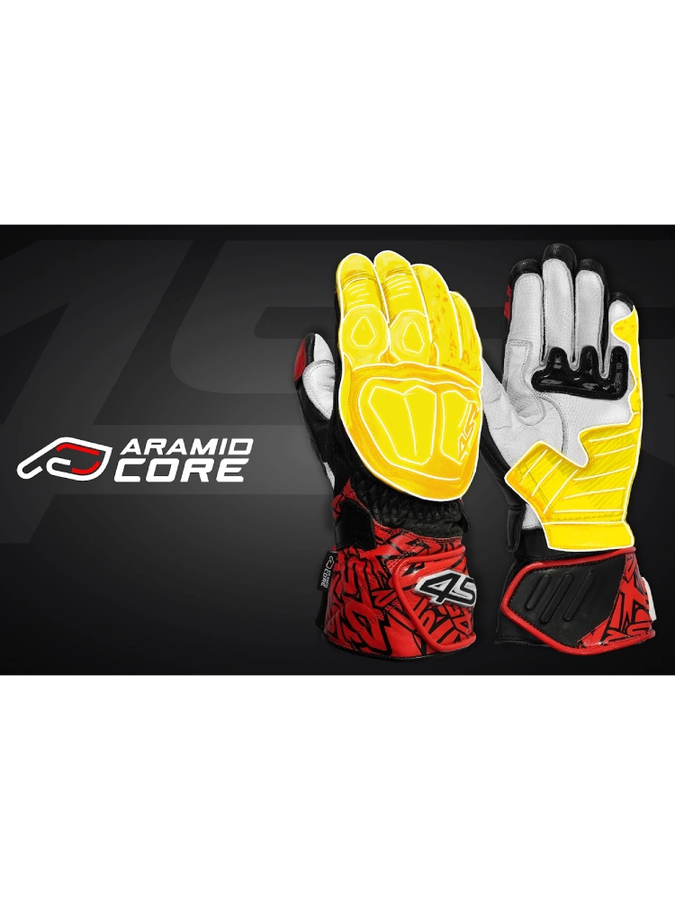 Rękawice motocyklowe 4SR RR Aramid Core czerwone