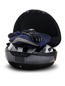 Kufer centralny Shad SH48 Titanium Black + nakładka + oparcie [pojemność 48 L]