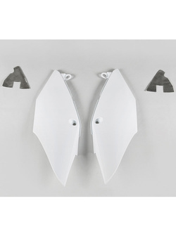 Osłony boczne tylne UFO do Hondy CRF 250R (18-21), CRF 250RX (19-21), CRF 450R / CRF 450RX (17-20) biale