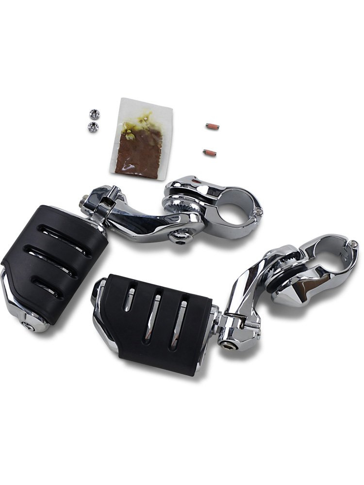 Krótkie spacerówki Tour-Tech z podnóżkami Trident Dually Kuryakyn uniwersalne chrom