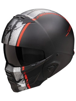 Kask modułowy Scorpion Exo-Combat II Lord czarno-czerwony matowy