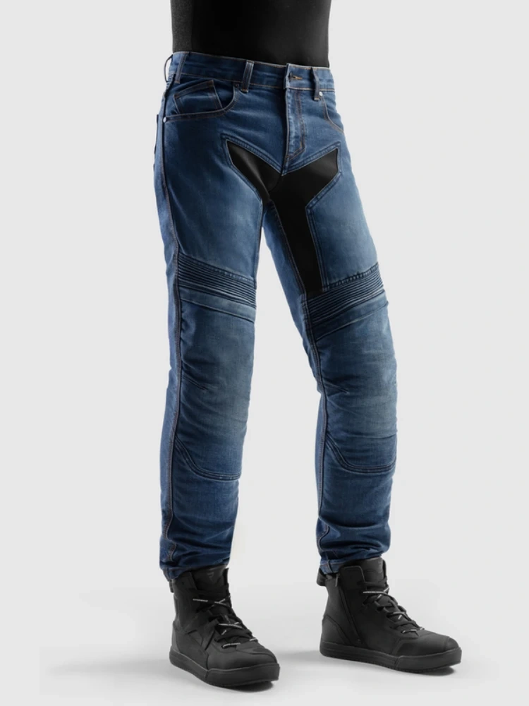 Jeansy motocyklowe Rebelhorn Eagle 4 Regular Fit niebieskie