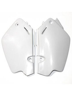Osłony boczne tylne UFO do Hondy CR 125 (91-92), CR 250 (90-91), CR 500 (91-01) białe 