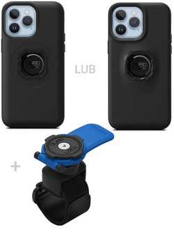 Zestaw: etui na telefon iPhone 14 Pro Max + uchwyt Quad Lock montowany za pomocą paska z szybkozłączką