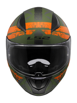 Kask integralny LS2 FF353 Rapid II Thunderbirds zielono-pomarańczowy matowy