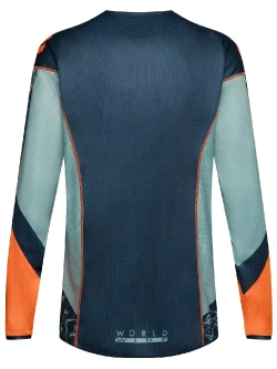 Bluza enduro Fox 180 Image Print niebiesko-pomarańczowa
