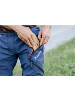 Spodnie motocyklowe tekstylne Klim Kodiak niebiesko-czerwone