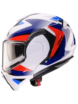 Kask szczękowy Caberg Trip biało-niebiesko-czerwony